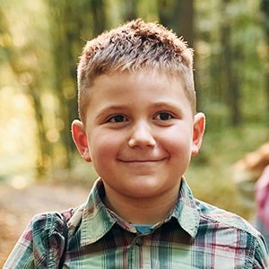 conception of hiking kids in green forest at summ crc5vu6.jpg